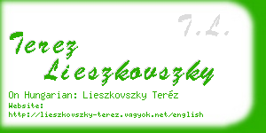 terez lieszkovszky business card